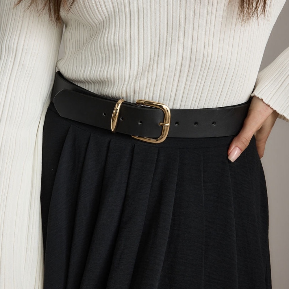 12th Tribe Jackie Gold Buckle Belt Size M/LM/L